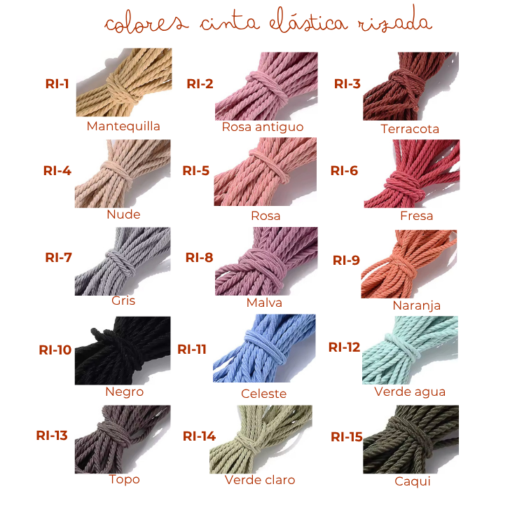 Carta de colores de la cinta elástica rizada de la pulsera con cruz de nácar