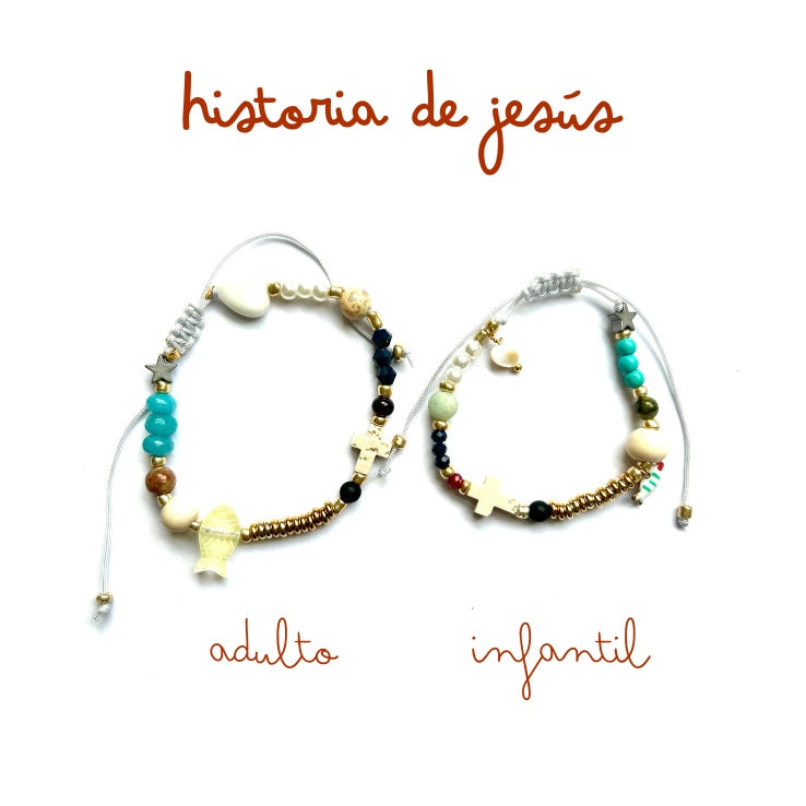 Pulsera Historia de Jesús en tamaño adulto e infantil