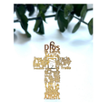 Cruz de goldfilled con la oración del Dios te Salve