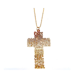 Cruz del Padre Nuestro en goldfilled colgada de una cadena