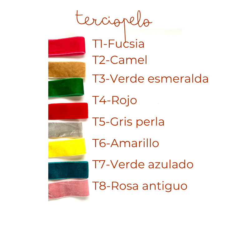 Colores de la cinta de terciopelo del llavero de tela con escapulario