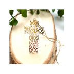 Cruz de goldfilled con la oración «Nada te turbe» de Santa Teresa