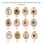 Imágenes «Detente, el Sagrado Corazón de Jesús está conmigo», del 25 al 37, para el lazo de cuna