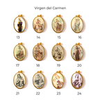 Imágenes de la Virgen del Carmen, del 13 al 24, para la medalla del lazo de cuna
